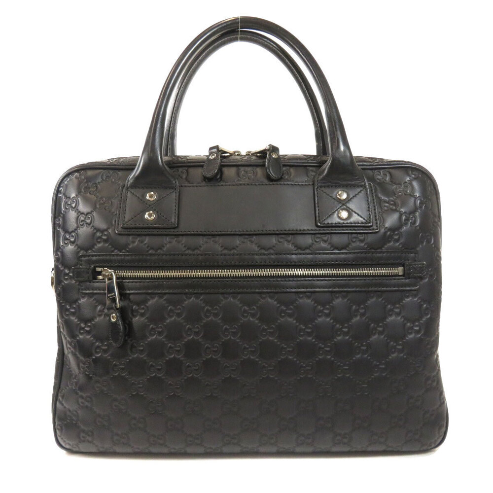 Gucci Business Leather Bag Shima GG ssima Black